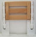 Heavy Duty Folding Wood Shower Seat - Chrome Frame