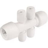 HEP2O 4 Port Inline Manifold 22mm x 10mm - HX94B/22W