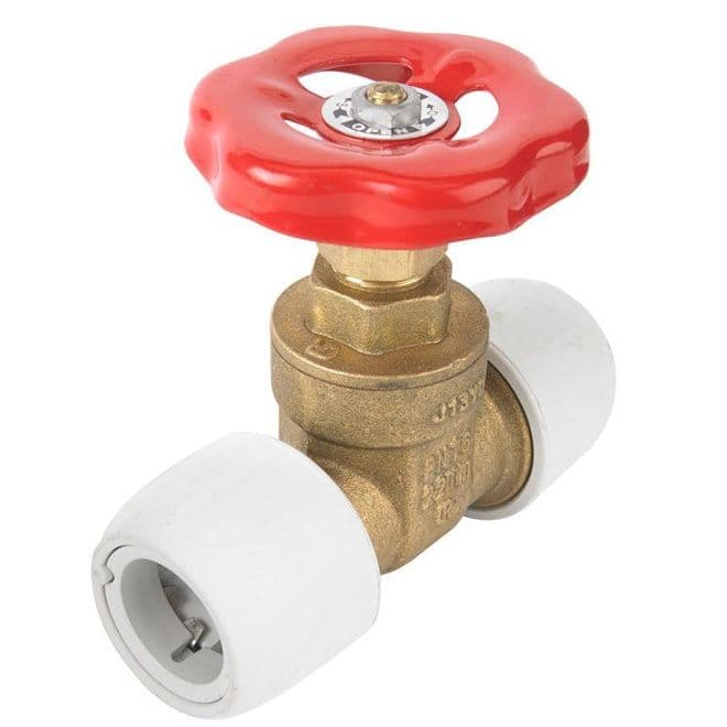HEP2O Push Fit DZR Gate Valve 15mm HX35/15W