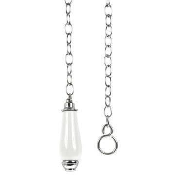 High Level Chrome and White Cistern Chain Pull - 08008632