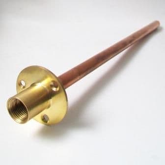 Hose Union Bib Tap Wall-plate Straight with Long 15mm Tube - 07002442