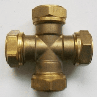 Kuterlite Brass Compression 4 Way Cross Tee 22mm - 24562200