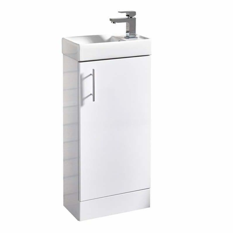 Lanza Small Cloakroom Vanity Basin and Unit White - 06000004