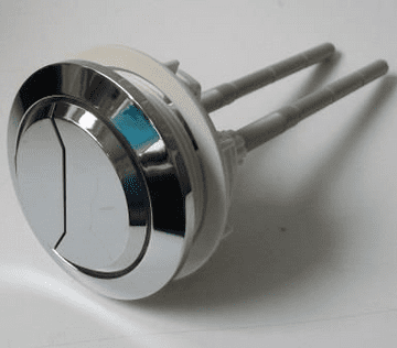 Large 58mm Chrome Dual Flush Push Rod Button - 08001279