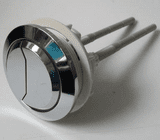 Large 58mm Chrome Dual Flush Push Rod Button - 08001279