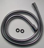 Large Bore Chrome Stainless Steel Shower Hose 2 Metre - 50803296