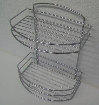 Lexington Wall Chrome Double Tier Shower Basket - 01073000