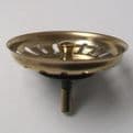 Light Gold Effect Basket Strainer Waste Plug 82mm - 74000045