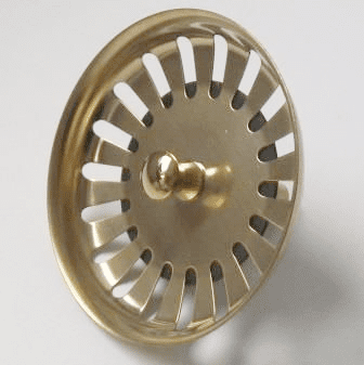 Light Gold Effect Basket Strainer Waste Plug 82mm - 74000045