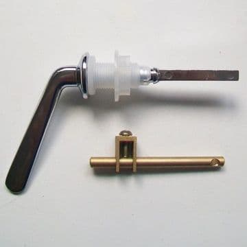 Long Lever Chrome Toilet Cistern Flush Handle - 08000424