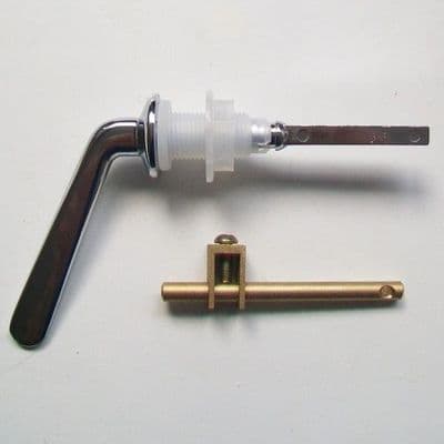 Long Lever Chrome Toilet Cistern Flush Handle - 08000424