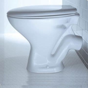 Low Level White P Trap Pan 14 Degree Outlet - 05005331
