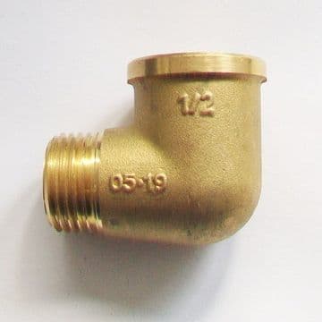Male x Female Brass Foundry Elbow 1/2 inch BSP - 07002212