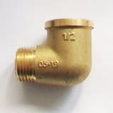 Male x Female Brass Foundry Elbow 1/2 inch BSP - 07002212