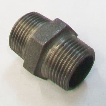Malleable Black Iron 1.1/2 inch Nipple - Parallel Hex - 22000350