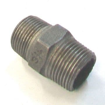 Malleable Black Iron 3/4 inch Nipple - Parallel Hex - 22000500