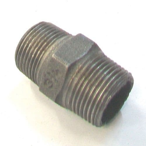 Malleable Black Iron 3/4 inch Nipple - Parallel Hex - 22000500