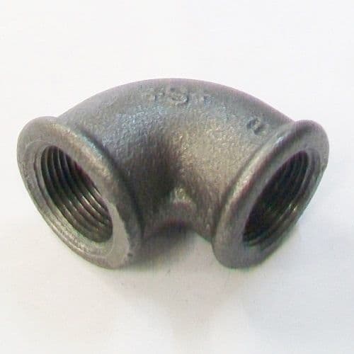 Malleable Black Iron Elbow 1/2 Female to Female - 22000200