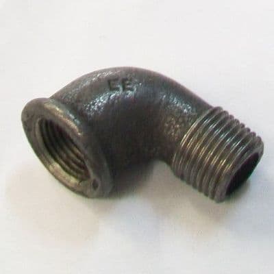 Malleable Black Iron Elbow 3/8 Male to Female - 22000250