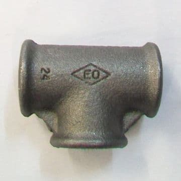 Malleable Black Iron Tee 1/2 inch BSP - 22000600