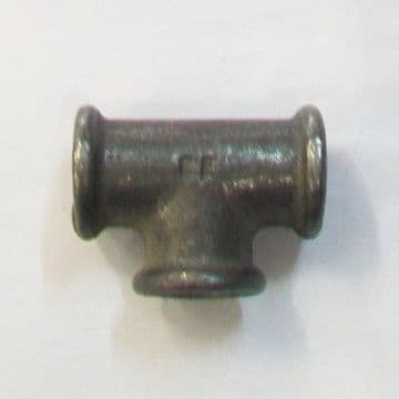Malleable Black Iron Tee 1/4 inch BSP - 22000580