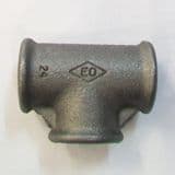 Malleable Black Iron Tee 1 inch BSP - 22000620