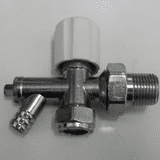 Manual Angled 15mm Radiator Valve with Drain Off - 07001481
