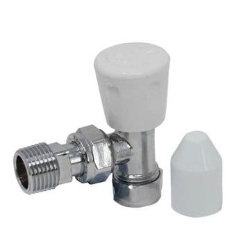 Manual Angled Wheel Head / Lockshield Radiator Valve - 07001470