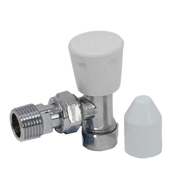 Manual Angled Wheel Head / Lockshield Radiator Valve - 07001470