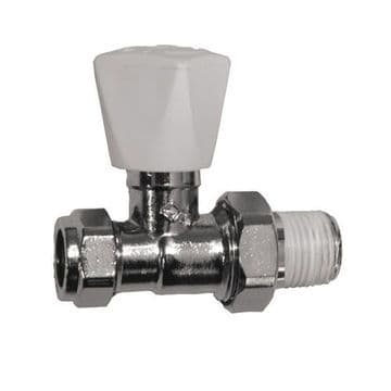 Manual Straight Wheel Head / Lockshield Radiator Valve - 07001480