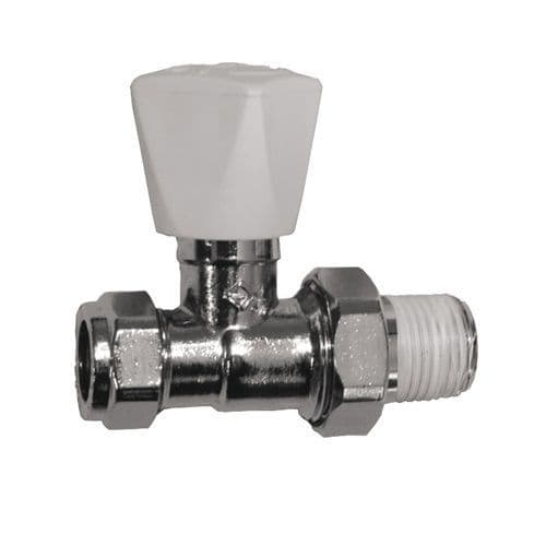 Manual Straight Wheel Head / Lockshield Radiator Valve - 07001480