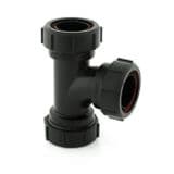 McAlpine 1.1/2 Compression Waste Pipe Tee Black V1M-BL - 38003220