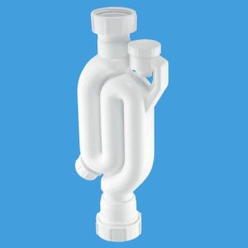 McAlpine 1.1/4 Anti-Vac Basin Pedestal Through Trap X10V - 39000083