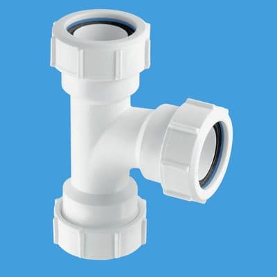 McAlpine 1.1/4 Basin Waste Pipe Compression Tee V8M - 38003211