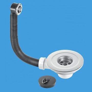 McAlpine 113mm Reducer Sink Waste with Overflow FSW45P - 39000070
