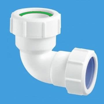 McAlpine 2 inch to 50mm Euro Waste Pipe Elbow MZ4-ISO - 39000087