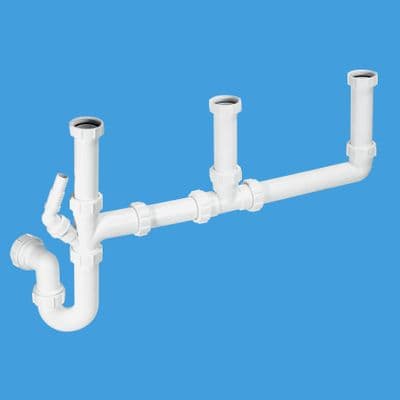McAlpine 3 Bowl Kitchen Sink Waste Trap Kit SK3 - 40004020