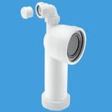 McAlpine 90° Bent Adjustable Toilet Pan Connector with Boss - 40005039