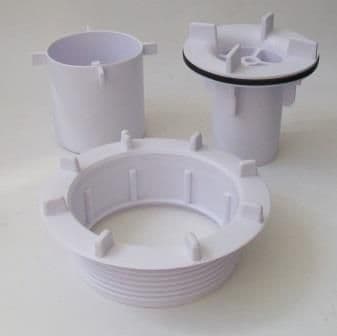McAlpine 90mm Domed Top Shower Trap Nut - Dip Tube - Cup - 74000042