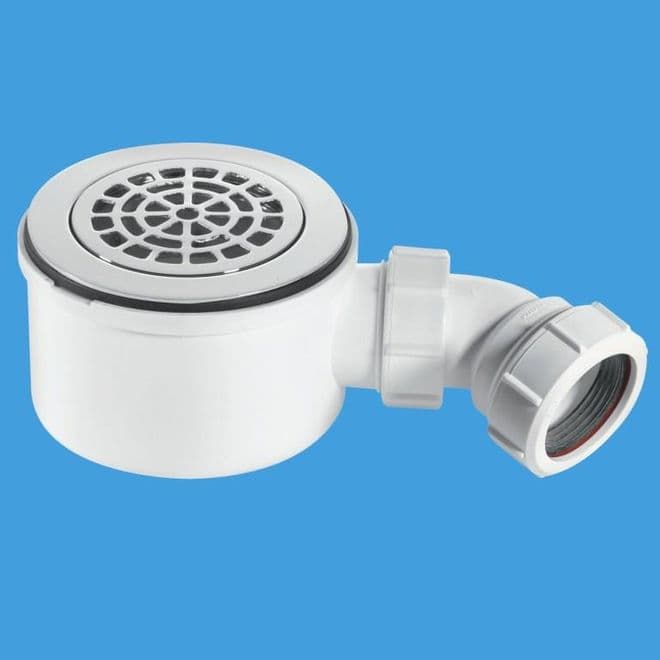 McAlpine 90mm Shower Trap CP Brass Petal Grid ST90CPB-P-70