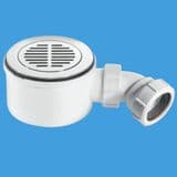 McAlpine 90mm Shower Trap CP Brass Slotted Grid ST90CPB-S-70 - 39000155