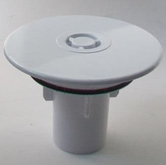 McAlpine 90mm Shower Waste White Cover Top & Insert Tube - 39004130