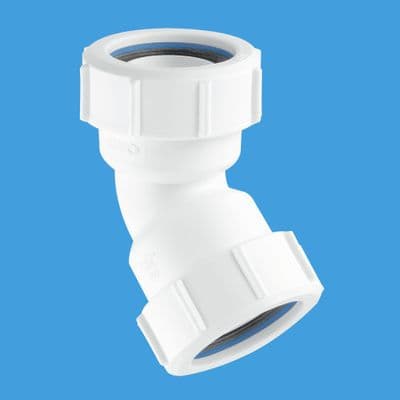 McAlpine Basin Waste Pipe 45° Angled Bend MS20 - 38003202