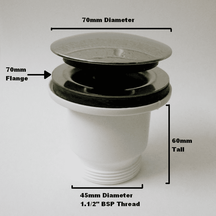 McAlpine Centre Pin Bath Clicker Waste CWS70-CB - 74001002