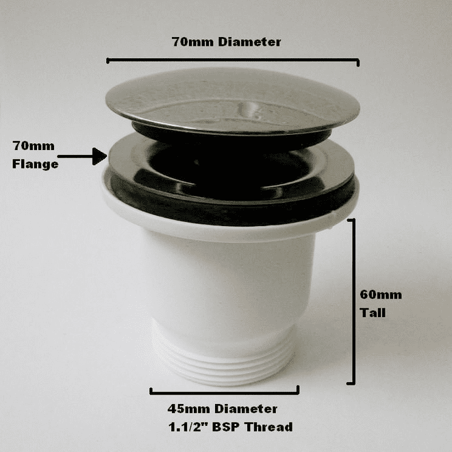 McAlpine Centre Pin Bath Clicker Waste CWS70-CB - 74001002