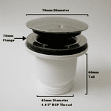 McAlpine Centre Pin Bath Clicker Waste CWS70-CB - 74001002