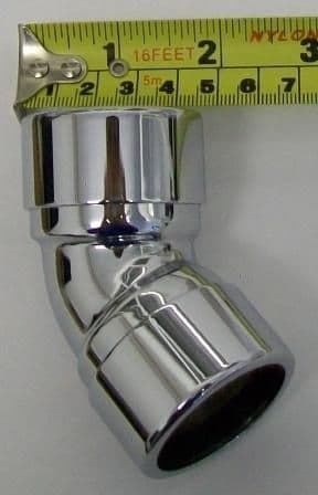 McAlpine Chrome Brass 35mm Waste Pipe 135° Bend - 40005066