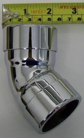 McAlpine Chrome Brass 42mm Waste Pipe 135° Bend - 40005079