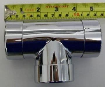 McAlpine Chrome Brass Kitchen / Bath Waste Tee 42mm 42E-CB - 40005080