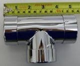 McAlpine Chrome Brass Kitchen / Bath Waste Tee 42mm 42E-CB - 40005080